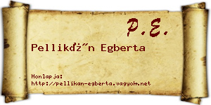 Pellikán Egberta névjegykártya